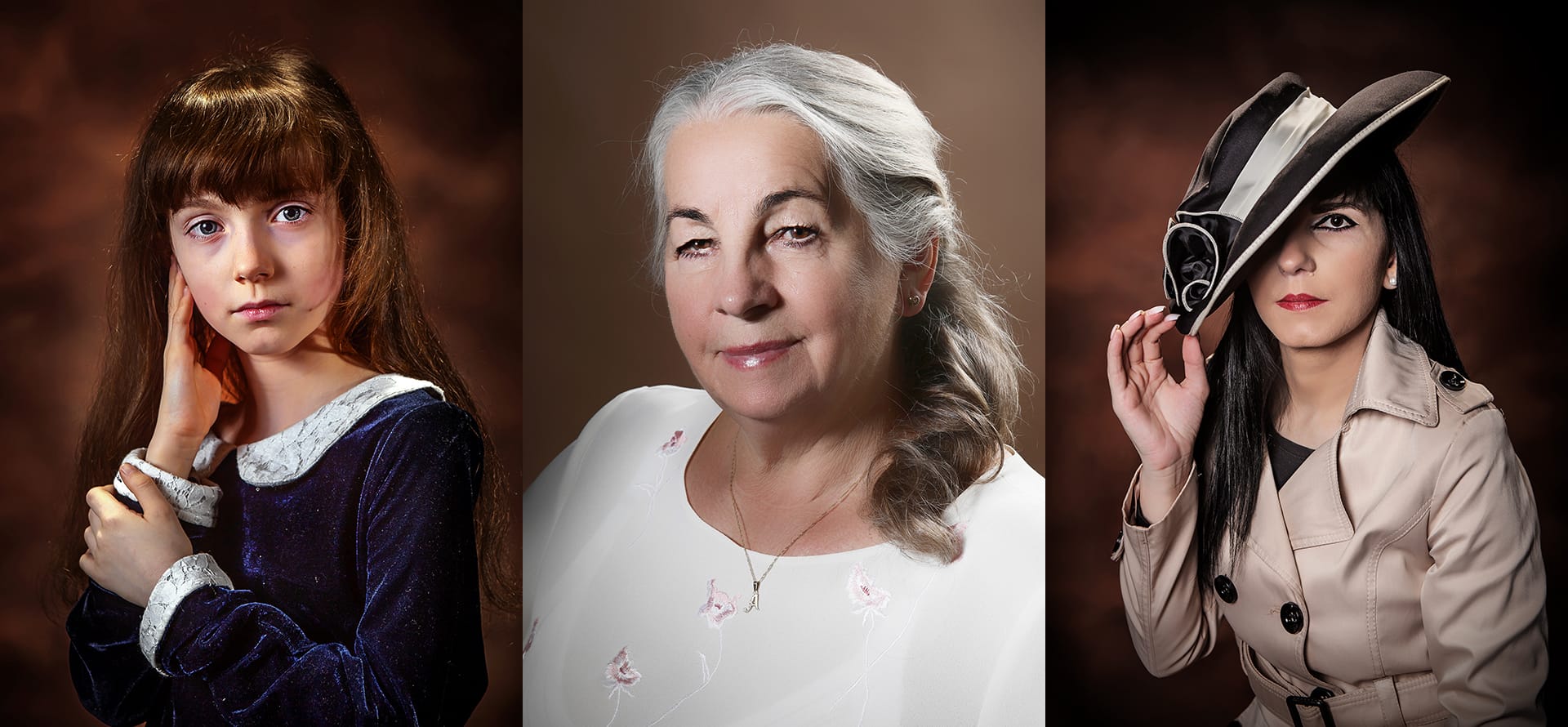 portrety trzech kobiet